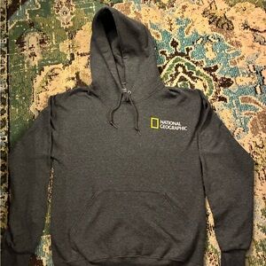 National Geographic Dark Gray T-Shirt with Vibrant Road Print